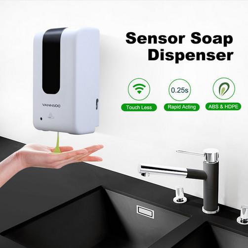 Commercial Bathroom Kitchen Sensor Soap Dispenser 1200ml Households  Bathroom Accessories