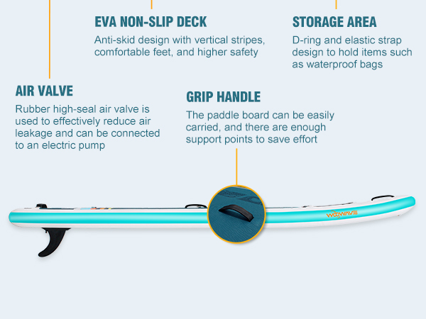 10'2'' ISUP Inflatable Paddleboard for Lakes Rivers Unisex Occasion Applicable People