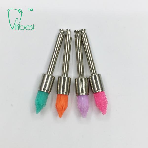 Colorful Nylon Dental Polishing Kit , Pencil Flat Dental Polishing Brush