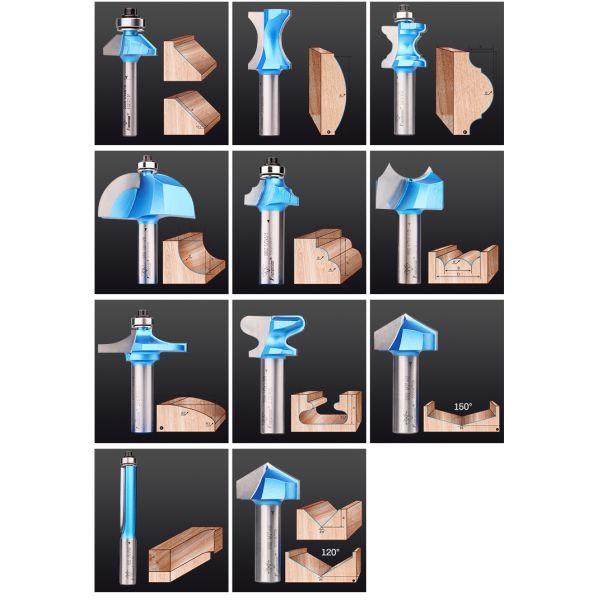 V Groove Sharpen Molding Router Bits CNC Router Trabalho de madeira