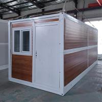 Maison de conteneur pliable durable avec plaque d'acier pliable et panneaux sandwich en laine de verre pour des murs solides et isolés