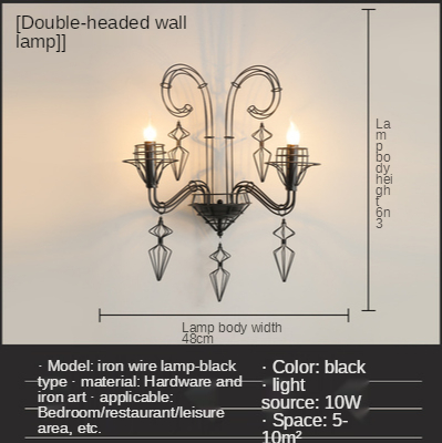 American Retro Iron Art Baroque Art Personality Hotel retro Gloria Chandelier(WH-MI-135)