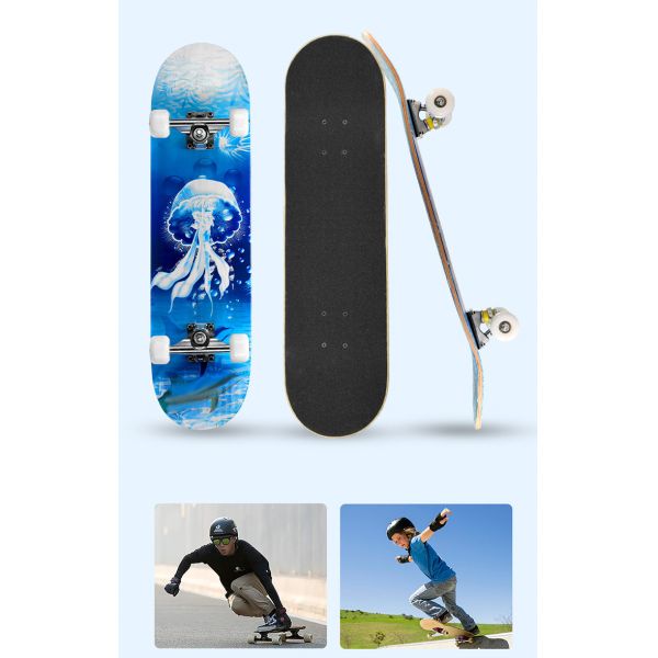 Скейтборд изготовленного на заказ клена скейтборда палубы кронштейна краски алюминиевого сплава деревянный