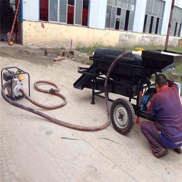 115CBM/H Small Scale Gold Wash Plants Processing 85kw Steel Rotary Movable
