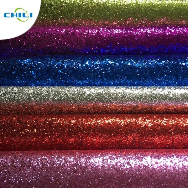 Chunky Glitter Mesh Fabric , Silver Sequin Fabric Wallpaper Moisture Proof