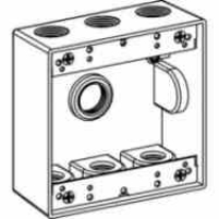 Коробки 2 шатий GFCI коробка выхода электрической алюминиевой погодостойкая с 5 отверстиями выхода