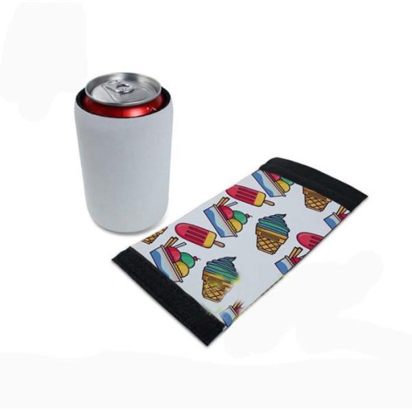 Customized Sublimation Can Cooler Blanks With Black Edge Neoprene Sublimation Koozies