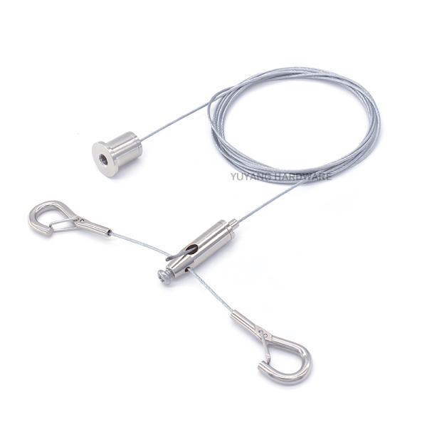 Adjustable Cable Gripper Forked Cable Suspension Kit LED Light Ceiling Mount Cable Hanging Kit