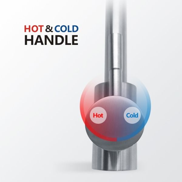 304 Stainless Steel Kitchen Faucet Bathroom Tap Hot Cold Basin Mixer Faucet