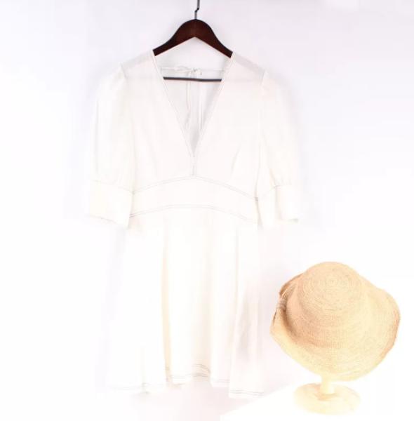 75% Lyocell Linen Fabric By The Yard 25% Linen White Tencel Dress