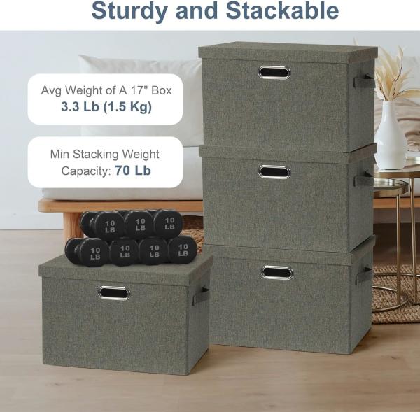 Closet Storage Fabric Storage Bins for Shelves Stackable Clothes Storage Bins With Lids,Closet Organizers Fabric Printing Box For Home Office,Blanket Clothes Organizers, Under Bed Storage Containers