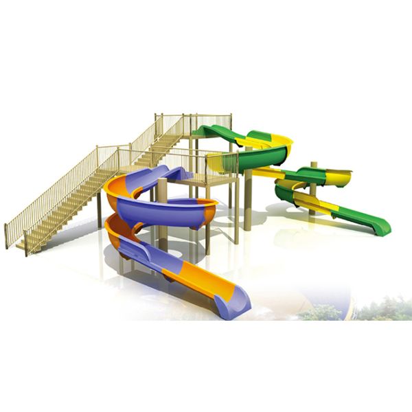 Water Park Equipments , Common Dreamland Aqua Park Facility FRP High Speed