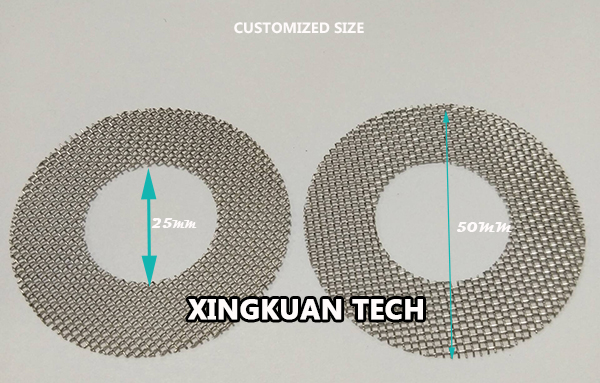 50mmx25mm SUS Stainless Steel Wire Mesh Ring Filter Screen Disc For Blow Dryer