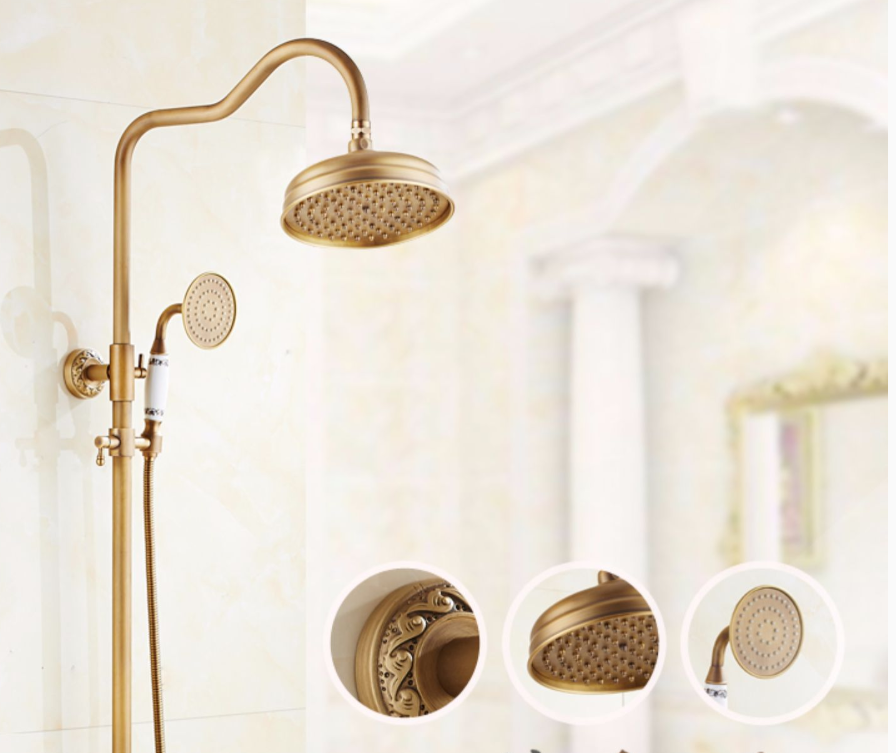 Luxury Copper Antique Shower European Rain Shower Faucets