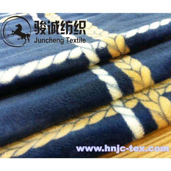 100% Polyester Double Sides Printed Flannel Blanket Fabric Coral Fleece for apparel/bed