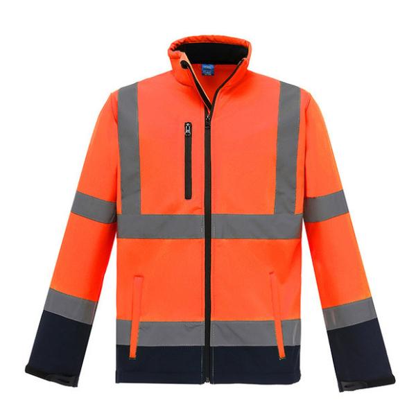 Waterproof Reflective Safety Jackets Mesh Lining With Stand Up Collar