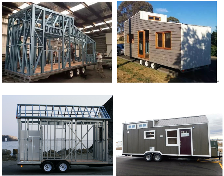 дом Bathroom спальни Z275 Prefab полуфабрикат 1 1 света доски 15mm OSB стальной крошечный для располагаться лагерем