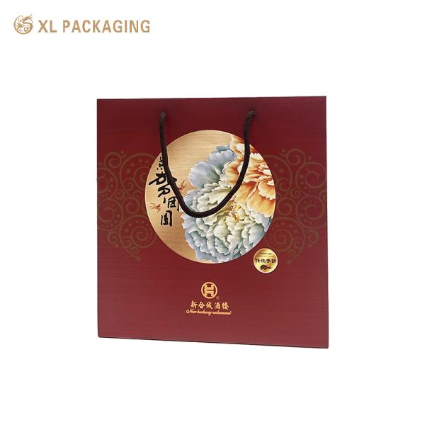 XL Packaging Eco Friendly Color Single Bottle Cardboard High Grade Packing Custom Logo Recycled Gift Wine Carrier Tote Bag