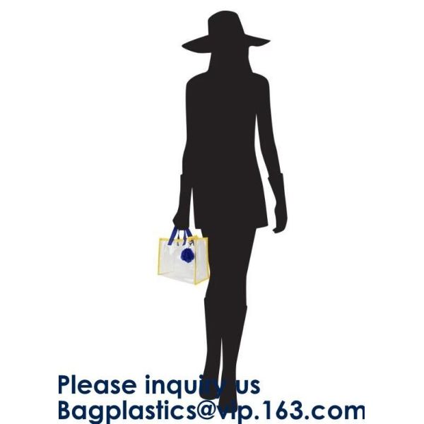 Women Summer Casual Tote Bag New High Quality Candy Color Hologram Bag Female Transparent Clear Beach Pvc Plastic Bag