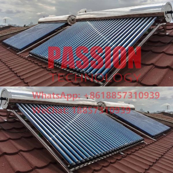 Sistema de calefacción solar solar de Heater Pitched Roof Stainless Steel del agua de 304 Presssure