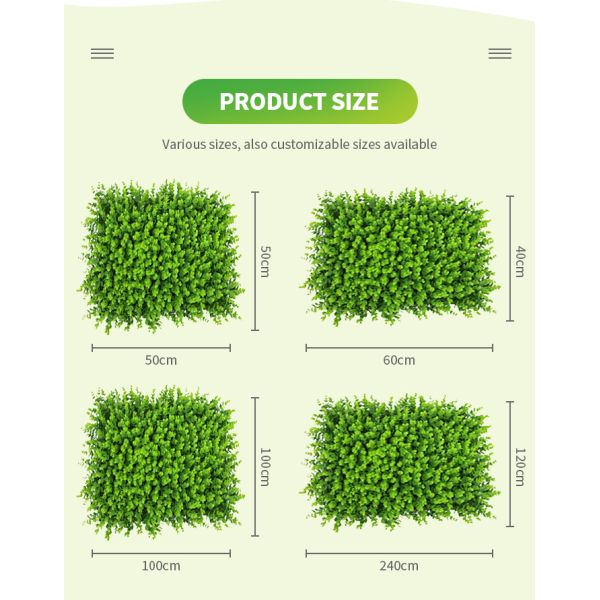 80*60cm 100*80cm 120*100cm Hanging Fake Silk Hydrangea Wall Panel