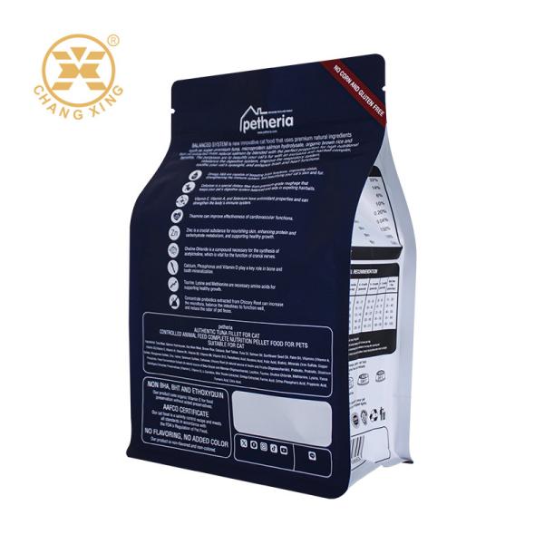 Factory Custom Pet Packaging Bags Plastic Ziplock Dog Cat Pet Food Bag Flat Bottom Bags 5kg 10kg 15kg 20kg For Pet Feeding