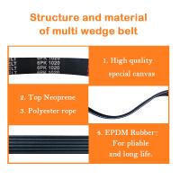 Direção de poder Serpentine Belt Assembly For de 5PK1020 A/C HOWO 336-375hp
