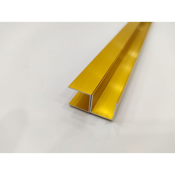 Custom Aluminium Profiles Gold Anodizing Aluminium Channel Profile with T5 Temper