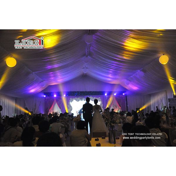 15м шатрами свадьбы ПВК 40м белыми водоустойчивыми роскошными, белый шатер приема по случаю бракосочетания