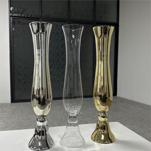 Acessórios Decoração Vaso Para Decoração de Mesa de Casamento Vaso de Flores de Vidro Claros 77cm