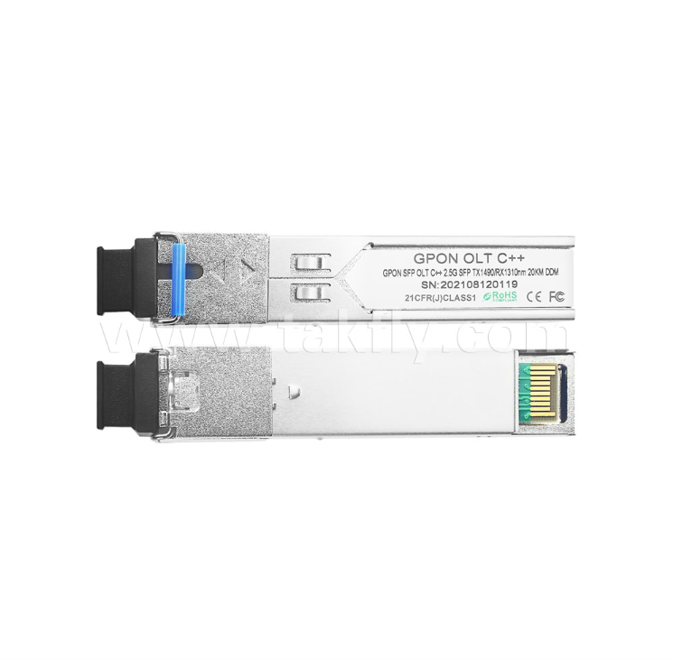 GP4321-3SCDC2x GPON OLT Class C++ SFP Transceiver – 2.5G/1.25G, 1490nm DFB, 1310nm APD-TIA, SC/UPC, 32dB+ Link Budget