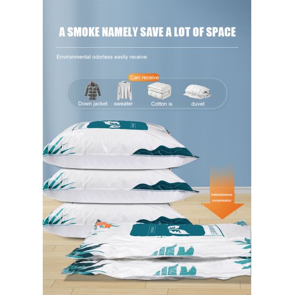 Ahorro de espacio Bolsas de sello de vacío para colchas de toda la temporada Logotipo impreso a medida y ahorre 75% de espacio