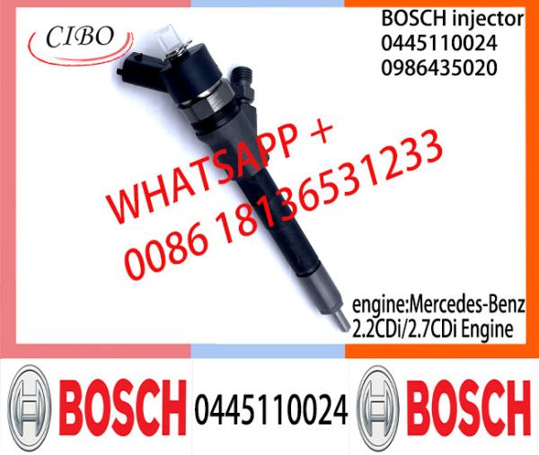 Diesel Common Rail Injector 0445110024 0445110025 0986435029 A6110700687 for Mercedes-Benz 2.0CDi/2.2CDi/2.7CDi