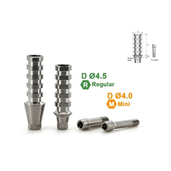 Osstem GS(TS)® HIossen® Titanium Temporary Abutment Compatible with  Mini / Regular (Engaging & Non-Engaging)