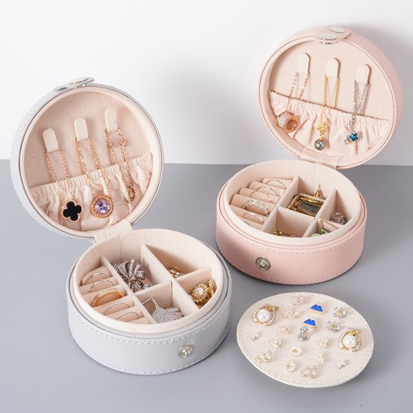 Jewellery Case Velvet Travel Jewelry Box Organizer With Customized Color For Benefit