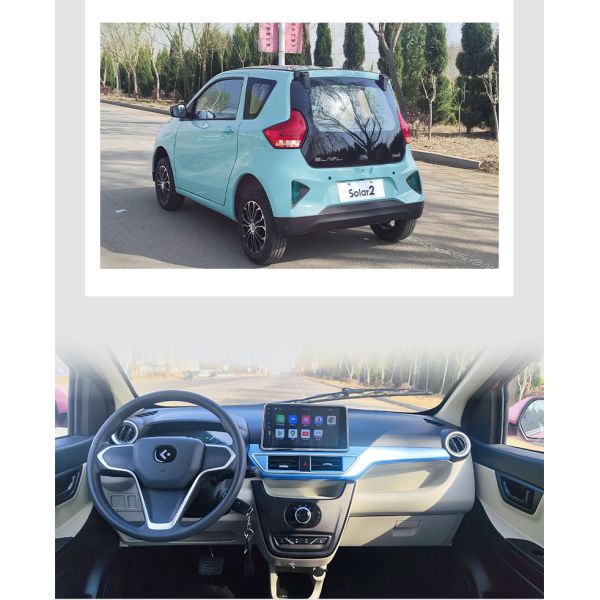 2024 2 Seats Mini EV Car Energy Vehicles Solar EEC Electric Car Blaval Solar 2 with EEC COC Customised Motor Single Motor