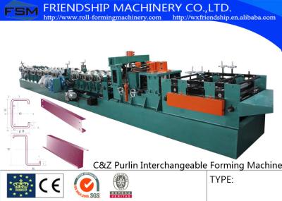 petit pain de Purlin de 415V C Z formant la machine pour le Purlin d'acier de 80-300mm C&Z