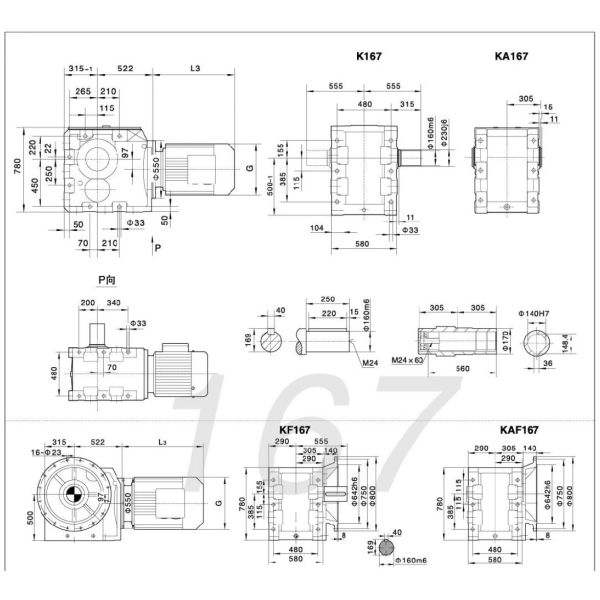 79 Kilowatt 90 Degree High Efficiency Helical Bevel Gearbox Reducer Gear Motor for Industrial Machinery