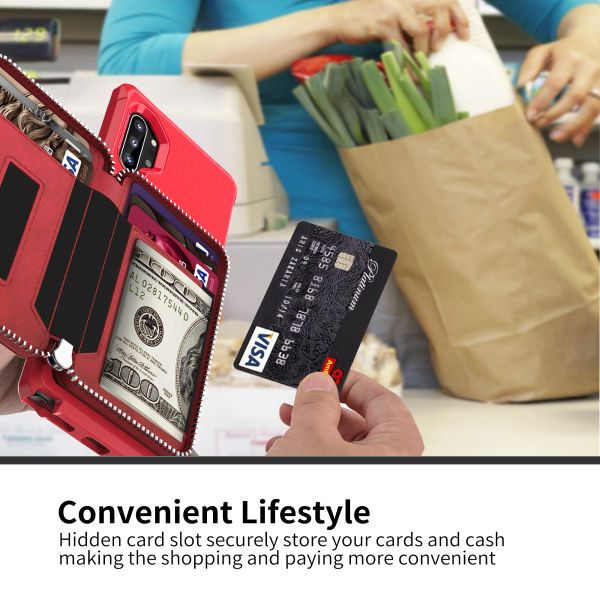 Случай бумажника телефона восхитительного кожаного случая телефона карты противоударный роскошный