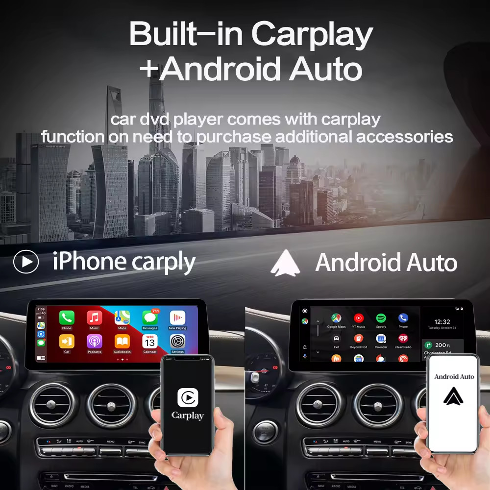 Сенсорный экран Универсальная мультимедиа Автомобильная аудио стерео Android 13 GPS Navi 12,3 дюйма
