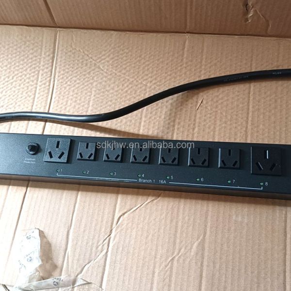 1U RP2V2004 14240113 Single Phase PDU Socket for Power Distribution in Rack Mounting