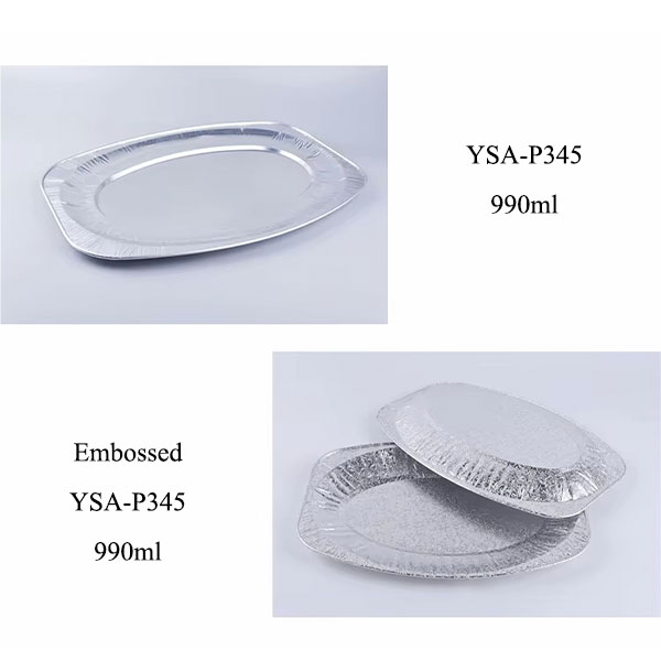 990/1400/2270ml Pâtisserie à griller pour poisson d'Inde Plateau en feuille d'aluminium ovale jetable Pâtisserie peu profonde Contenant de poisson rôti