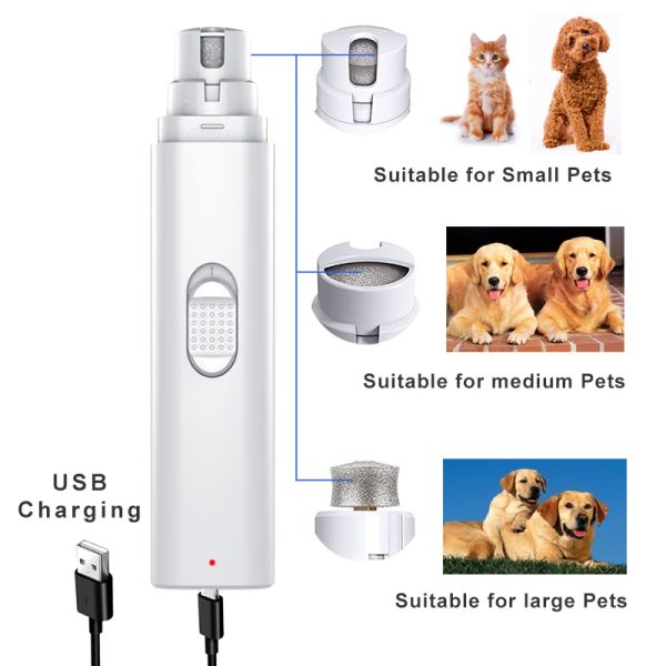Cortador automático de uñas recargable para gatos cortadores de uñas para perros pequeños