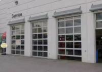 Porta secional de alumínio deslizante automática elétrica da garagem em cima de vista completa
