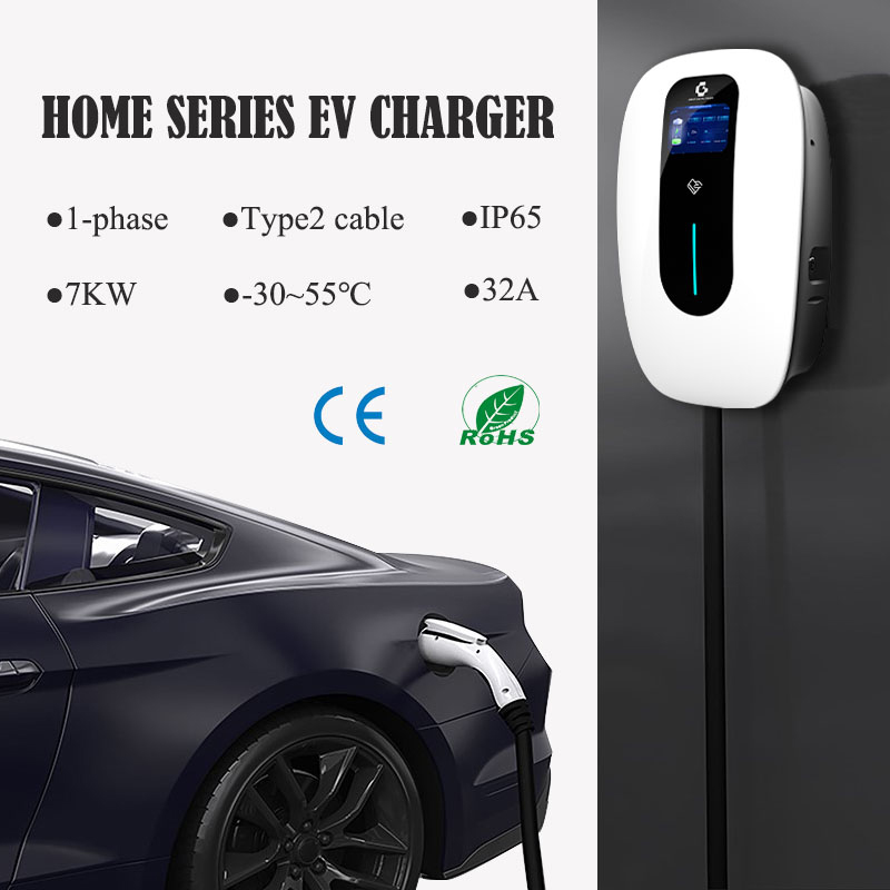 AC 220V Car EV Charger CMS 7KW 32A Electric Car Charging Point