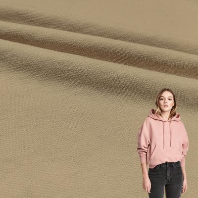 Plain Dyed Knitted CVC Polyester Fleece Fabric, China Supplier Cotton Fleece Fabric for Hoodie/