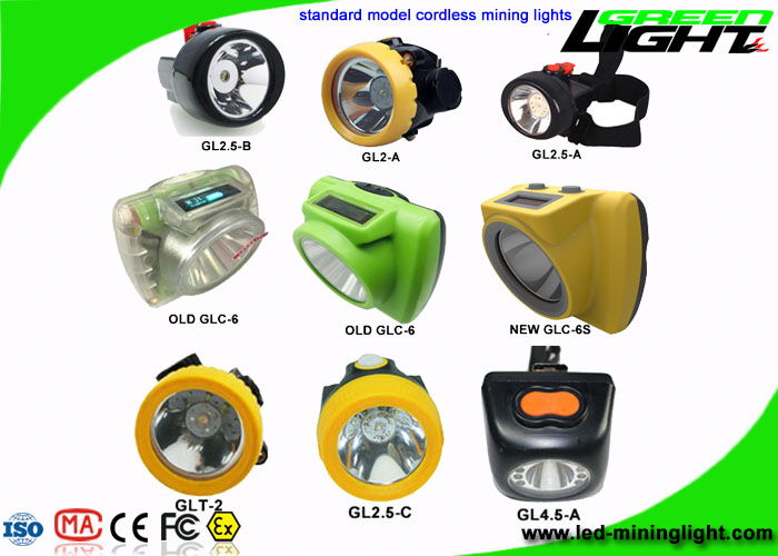 Digital Miners Miners Cap Lamps Cordless , Waterproof Underground Hard Hat Lights