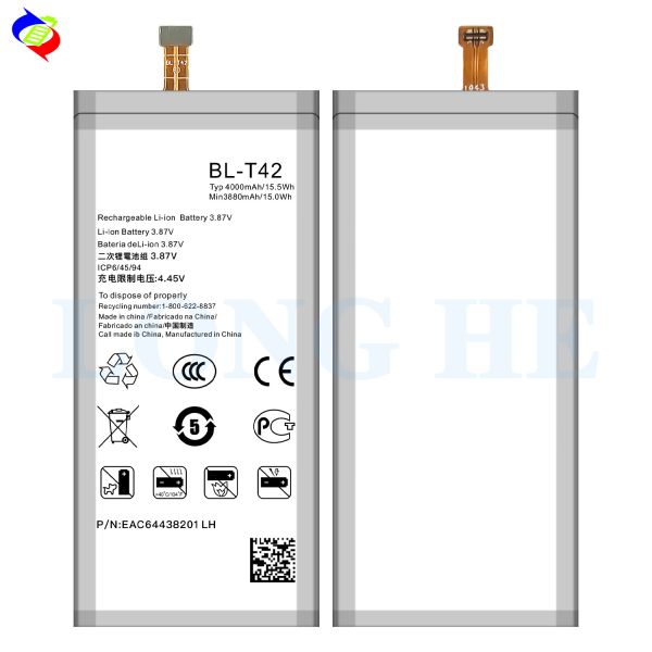 Bateria de iões de lítio BL-T42 para telefone celular LG V50 ThinQ 4000mAh 3.87V