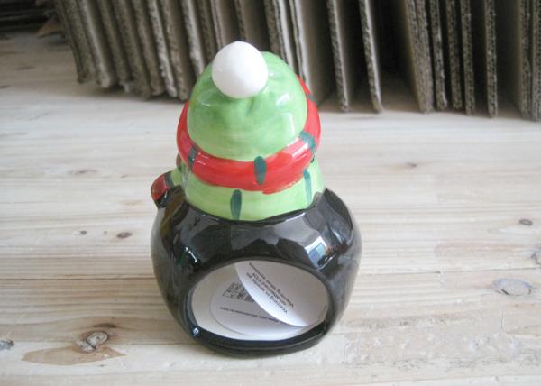 Strong Dolomite Penguin Candle Holder , Christmas Tea Light Holders Earthenware