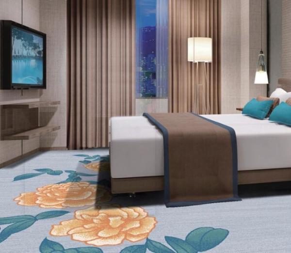 Full Pave Commercial Floor Mat Fireproof For Hotel Room